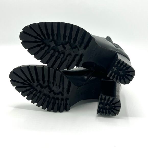 Like New Alexandre Birman Black Evelyn Boot Lace-up High Heel Waterproof Size 36 - Picture 8 of 10